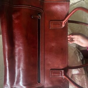 Elegant Brown Leather Men's Bag